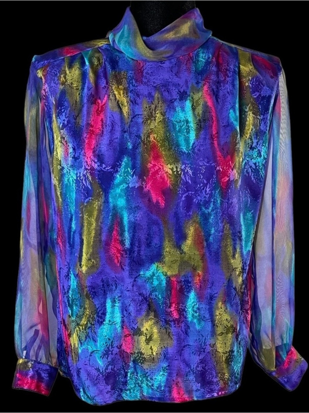 Notations Multicolor Abstract Print Blouse - Picture 7 of 7